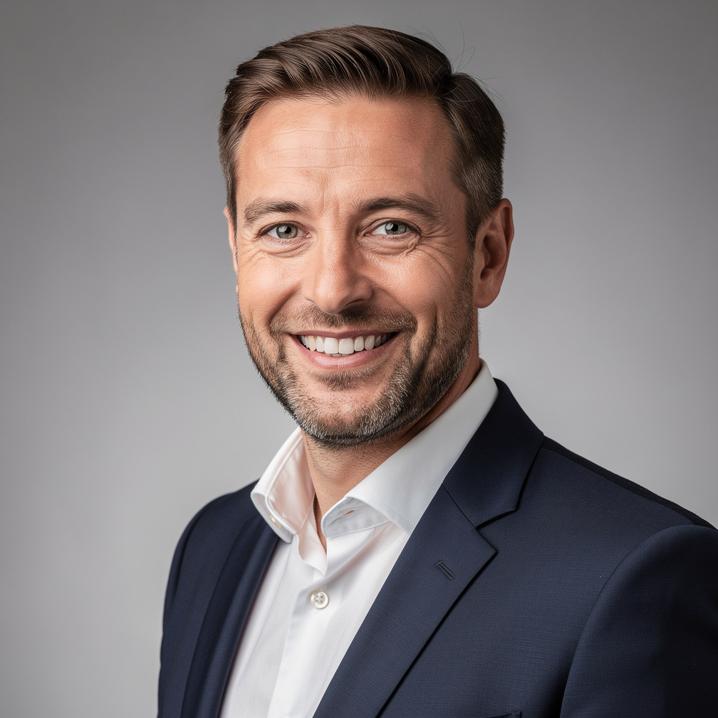 Portrait of a smiling businessman in a suit